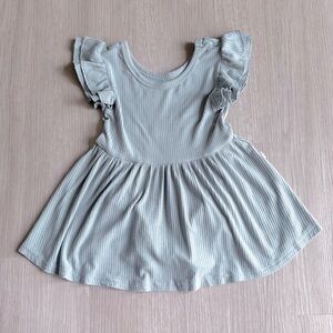 Little Sleepies Stormy Ribbed Twirl Bodysuit Dress- Size 24M